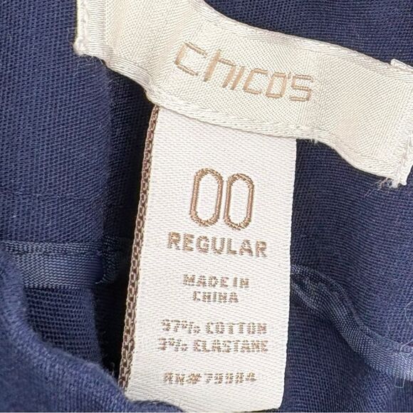 Chico’s Kick Flare Pants in Blue Women’s Size 00 - Picture 7 of 8